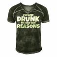 Im Sure Drunk Me Had Her Reasons Men's Short Sleeve V-neck 3D Print Retro Tshirt Forest