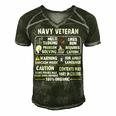 Navy Veteran - 100 Organic Men's Short Sleeve V-neck 3D Print Retro Tshirt Forest