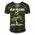 Play Together - Stay Together Men's Short Sleeve V-neck 3D Print Retro Tshirt Forest