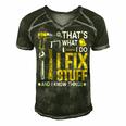 Thats What I Do I Fix Stuff And I Know Things Funny Saying Men's Short Sleeve V-neck 3D Print Retro Tshirt Forest