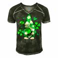 Love Gnomes Irish Shamrock St Patricks Day Four Leaf Clover Men's Short Sleeve V-neck 3D Print Retro Tshirt Navy Blue