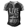 Live Every Week Like Its Shark Week 2 Men's Henley Shirt Raglan Sleeve 3D Print T-shirt Black Blue