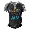 Reading Is My Jam Read Teacher Ela Teacher Men's Henley Shirt Raglan Sleeve 3D Print T-shirt Black Blue