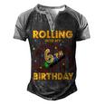 6Th Birthday Rollercoaster Amusement Park Boys Girl Birthday  Men's Henley Shirt Raglan Sleeve 3D Print T-shirt Black Grey