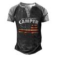 American Camper US Flag Patriotic Camping Men's Henley Raglan T-Shirt Black Grey