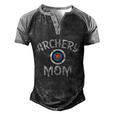 Archery Archer Mom Target Proud Parent Bow Arrow Funny Men's Henley Shirt Raglan Sleeve 3D Print T-shirt Black Grey