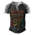 Awesome Since July 1972 Vintage 50Th Birthday 50 Years Old Men's Henley Shirt Raglan Sleeve 3D Print T-shirt Black Grey