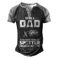Being A Dad - Letting Him Shoot Men's Henley Shirt Raglan Sleeve 3D Print T-shirt Black Grey
