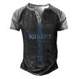 Best Dad Ever Positve Words Cross Men's Henley Shirt Raglan Sleeve 3D Print T-shirt Black Grey