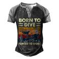 Born To Dive Forced To Work Scuba Diving Diver Funny Graphic Design Printed Casual Daily Basic Men's Henley Shirt Raglan Sleeve 3D Print T-shirt Black Grey