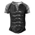 Classic Car Men Car Mechanic Vintage Car Men's Henley Shirt Raglan Sleeve 3D Print T-shirt Black Grey