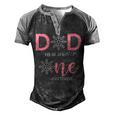Dad Of The Birthday Girl Winter Onederland 1St Birthday Men's Henley Shirt Raglan Sleeve 3D Print T-shirt Black Grey