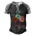 Dad Sweet Two Donut Birthday Party Theme Girl  Men's Henley Shirt Raglan Sleeve 3D Print T-shirt Black Grey