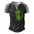 Dinosaur Piano Men's Henley Shirt Raglan Sleeve 3D Print T-shirt Black Grey