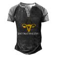 Don’T Tread On Me Uterus Gift V4 Men's Henley Shirt Raglan Sleeve 3D Print T-shirt Black Grey