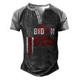 Funny Anti Biden Blood On His Hands Anti Joe Biden Bloody Handprint Usa Flag Men's Henley Shirt Raglan Sleeve 3D Print T-shirt Black Grey