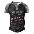 Funny Anti Biden Even My Dog Hates Biden Biden Sucks Anti Biden Usa Flag Men's Henley Shirt Raglan Sleeve 3D Print T-shirt Black Grey