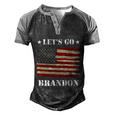 Funny Anti Biden Fjb Lets Go Brandon Let Go Brandon American Flag Republic Men's Henley Shirt Raglan Sleeve 3D Print T-shirt Black Grey