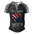 Funny Anti Biden Proud Member Of The Lgbfjb Community Us Flag Men's Henley Shirt Raglan Sleeve 3D Print T-shirt Black Grey
