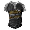 I Am A Dad Grandpa And A Navy Veteran Men's Henley Shirt Raglan Sleeve 3D Print T-shirt Black Grey