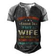 I Dont Always Listen To My Wife-Funny Wife Husband Love Men's Henley Shirt Raglan Sleeve 3D Print T-shirt Black Grey