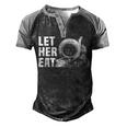 Let Her Eat Men's Henley Shirt Raglan Sleeve 3D Print T-shirt Black Grey