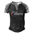 Lets Go Brandon Race Car Grunge Distressed Funny Gift Idea Men's Henley Shirt Raglan Sleeve 3D Print T-shirt Black Grey