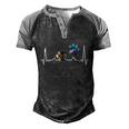Love Animals Colorful Paw Heartbeat Gift Men's Henley Shirt Raglan Sleeve 3D Print T-shirt Black Grey