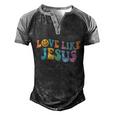 Love Like Jesus Religious God Christian Words Gift Men's Henley Shirt Raglan Sleeve 3D Print T-shirt Black Grey