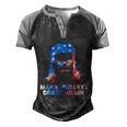 Make Mullets Great Again Funny 2020 Election American Flag Meaningful Gift Men's Henley Shirt Raglan Sleeve 3D Print T-shirt Black Grey
