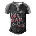 Mens Winter Onederland Dad Of Birthday Girl 1St Birthday Theme Men's Henley Shirt Raglan Sleeve 3D Print T-shirt Black Grey