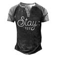Mens World Suicide Prevention Awareness Day Stay 988  Men's Henley Shirt Raglan Sleeve 3D Print T-shirt Black Grey