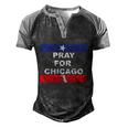 Nice Pray For Chicago Chicao Shooting Men's Henley Shirt Raglan Sleeve 3D Print T-shirt Black Grey