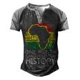 One Month Cant Hold Our History Pan African Black History  Men's Henley Shirt Raglan Sleeve 3D Print T-shirt Black Grey