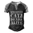 Physicists Scientists Schrödingers Katze Cool Gift Men's Henley Shirt Raglan Sleeve 3D Print T-shirt Black Grey
