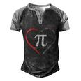 Pi Day Love Is Like Pi Valentines Math Teacher Gift Men's Henley Shirt Raglan Sleeve 3D Print T-shirt Black Grey