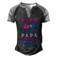 Pink Or Blue Papa Loves You Gift Gender Reveal Great Gift Men's Henley Shirt Raglan Sleeve 3D Print T-shirt Black Grey