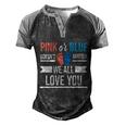 Pink Or Blue We All Love You Party Pregnancy Gender Reveal Gift Men's Henley Shirt Raglan Sleeve 3D Print T-shirt Black Grey