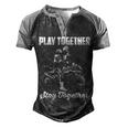 Play Together - Stay Together Men's Henley Shirt Raglan Sleeve 3D Print T-shirt Black Grey