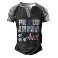 Proud Air National Guard Aunt Usa Military Women Men's Henley Shirt Raglan Sleeve 3D Print T-shirt Black Grey