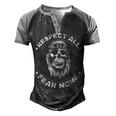 Respect All - Fear None Men's Henley Shirt Raglan Sleeve 3D Print T-shirt Black Grey