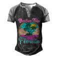 Retro Vintage Besties Trip Florida Men's Henley Shirt Raglan Sleeve 3D Print T-shirt Black Grey