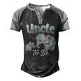 Soon Uncle To Be Elephants For Baby Shower Gender Reveal Men  Men's Henley Shirt Raglan Sleeve 3D Print T-shirt Black Grey