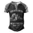 Step-Dad & Step-Son - Best Friends Men's Henley Shirt Raglan Sleeve 3D Print T-shirt Black Grey