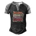 Thick Thights And Spooky Vibes Happy Halloween Retro Style Men's Henley Shirt Raglan Sleeve 3D Print T-shirt Black Grey
