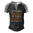 Thick Thights And Spooky Vibes Witch Broom Halloween Men's Henley Shirt Raglan Sleeve 3D Print T-shirt Black Grey