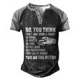 Truck Driver Funny Gift So You Think I Just Drive A Truck Cute Gift Men's Henley Shirt Raglan Sleeve 3D Print T-shirt Black Grey