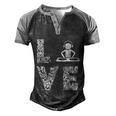 Turntable Dj Love Dance Music Dj Techno Edm Music Producer Gift Men's Henley Shirt Raglan Sleeve 3D Print T-shirt Black Grey
