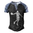 Basketball Player Retro Lines Gift Men's Henley Shirt Raglan Sleeve 3D Print T-shirt Black Blue