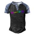 Blessed Be Witchcraft Wiccan Witch Halloween Wicca Occult Men's Henley Raglan T-Shirt Black Blue